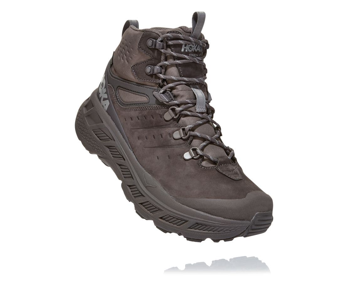 Hoka One One Stinson Mid Gore-Tex Philippines - Mens Hiking Boots - Dark Grey / Deep Grey | UO421860